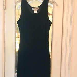 Vintage black velvet mini dress
